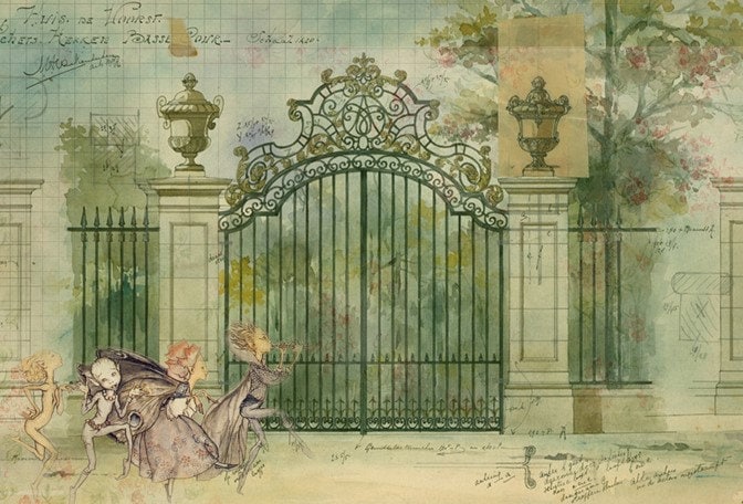 Roycycled Decoupage Paper | Fairy Gate 20" x 30"