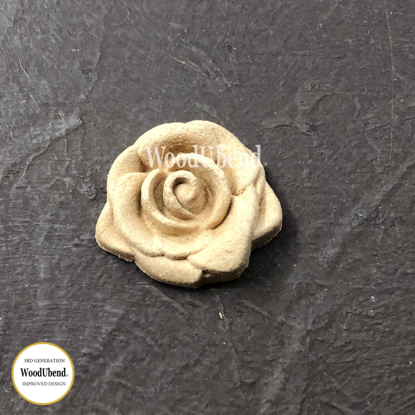 Wood U Bend Pack of Five Small Roses WUB0328 (1.1426 × 1.1426 in)