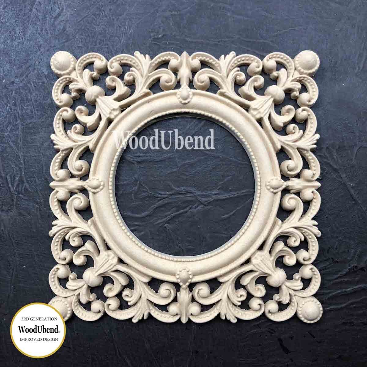Wood U Bend Pack of 2 Decorative Square Frames WUB5510 (6.3 × 6.3 in)