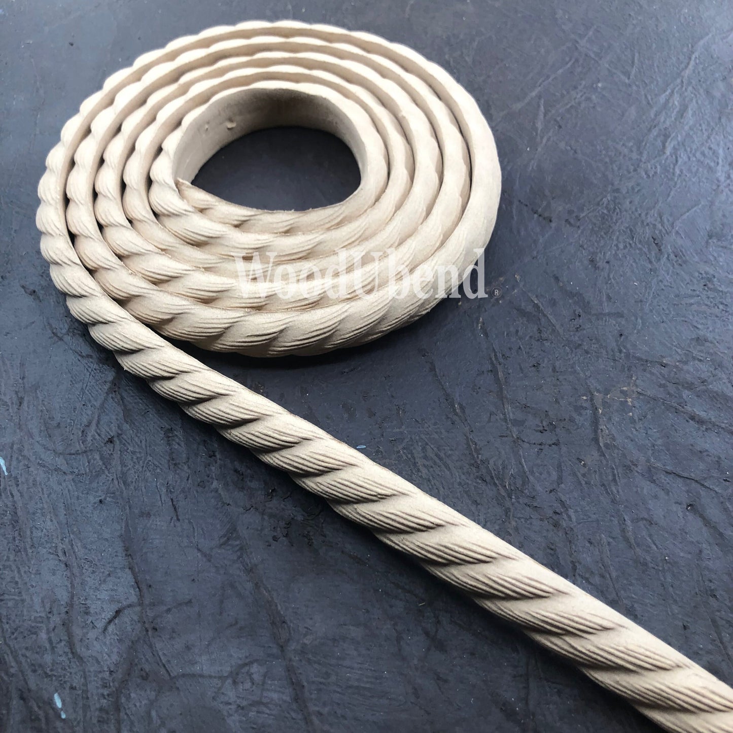 Wood U Bend Pack of Two Textured Rope Trims TR742 84.6 × 0.8 in
