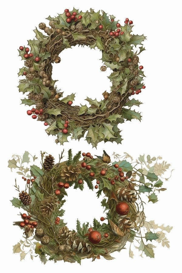 Ferry Merry IOD Transfer Pad with (8) 8 X 12 Sheets by Iron Orchid Designs Rub-On Furniture Transfer Decal Limited Christmas Release