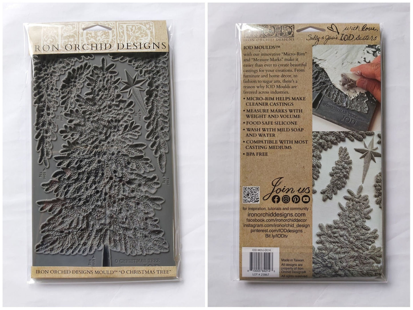 O Christmas Tree IOD décor mould 6 x 10 - by Iron Orchid Designs - Limited Christmas Release
