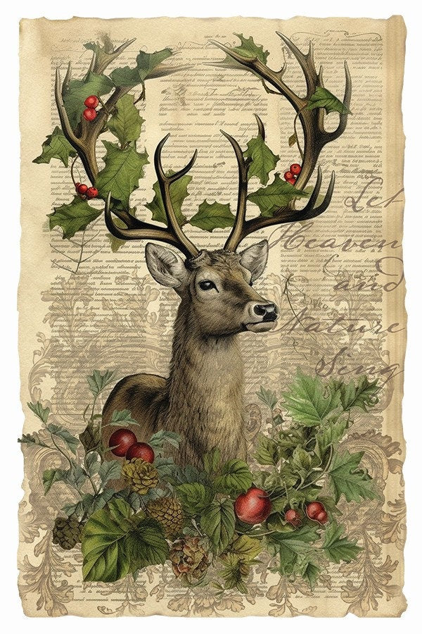 Holly Glen IOD Transfer Pad with (8) 8 X 12 Sheets by Iron Orchid Designs Rub-On Furniture Transfer Decal Limited Christmas Release