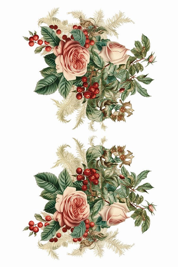Candy Cane Cottage IOD Transfer Pad with (8) 8 X 12 Sheets by Iron Orchid Designs Rub-On Furniture Transfer Decal Limited Christmas Release