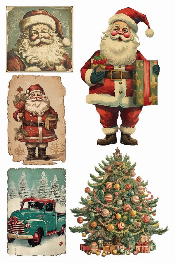 Candy Cane Cottage IOD Transfer Pad with (8) 8 X 12 Sheets by Iron Orchid Designs Rub-On Furniture Transfer Decal Limited Christmas Release