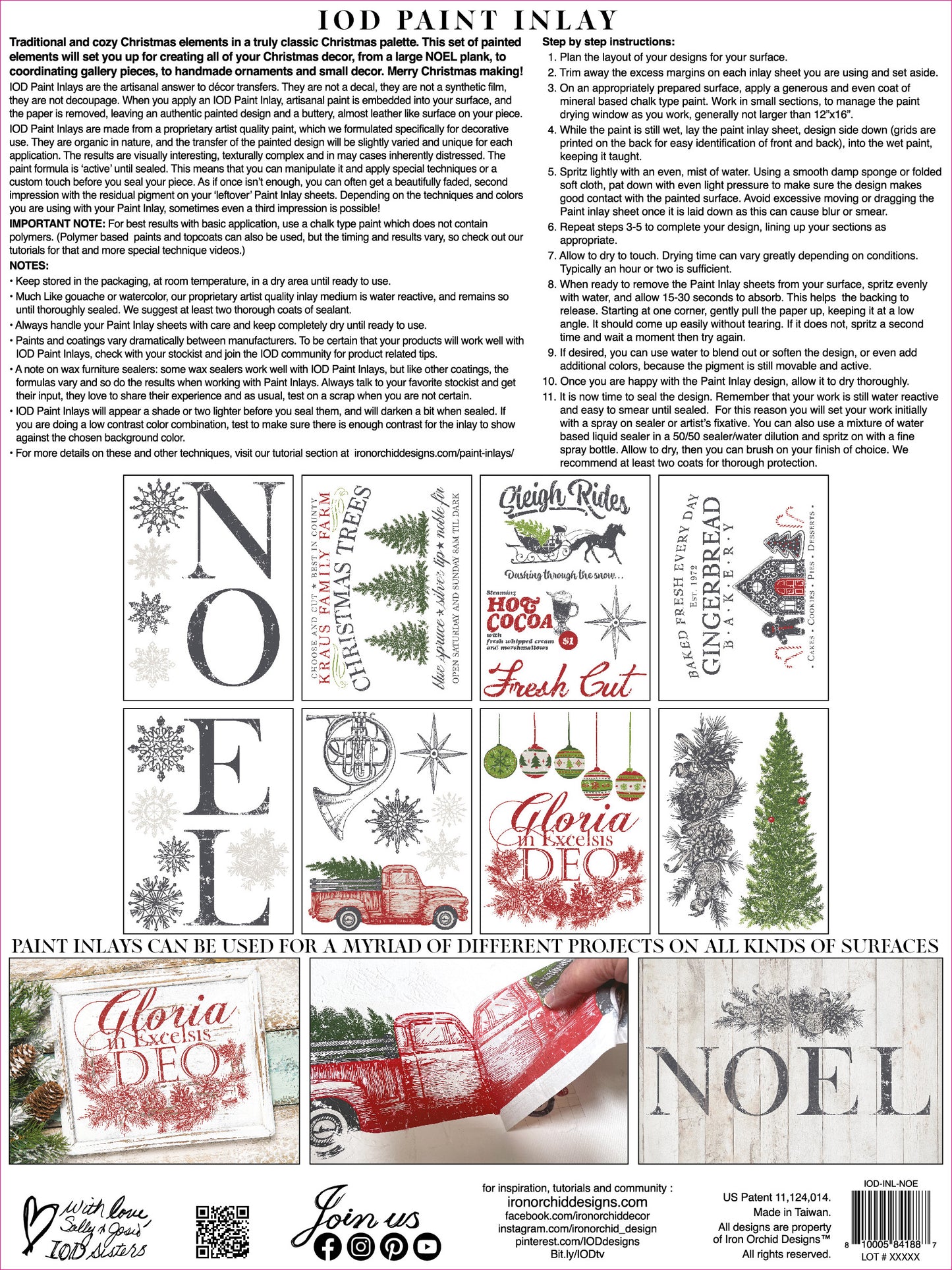 Noel IOD Paint Inlay by Iron Orchid Design