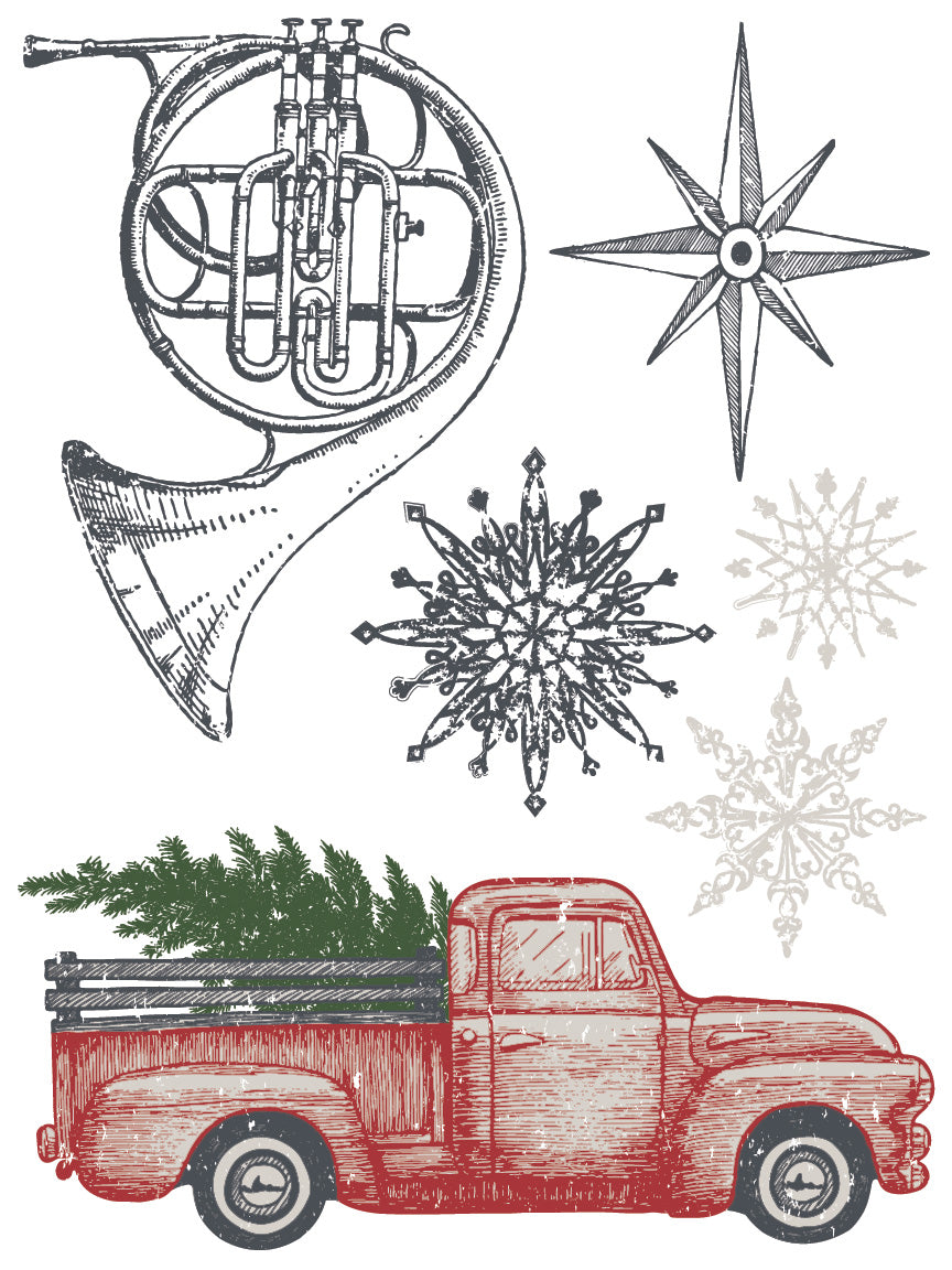 Noel IOD Paint Inlay by Iron Orchid Design