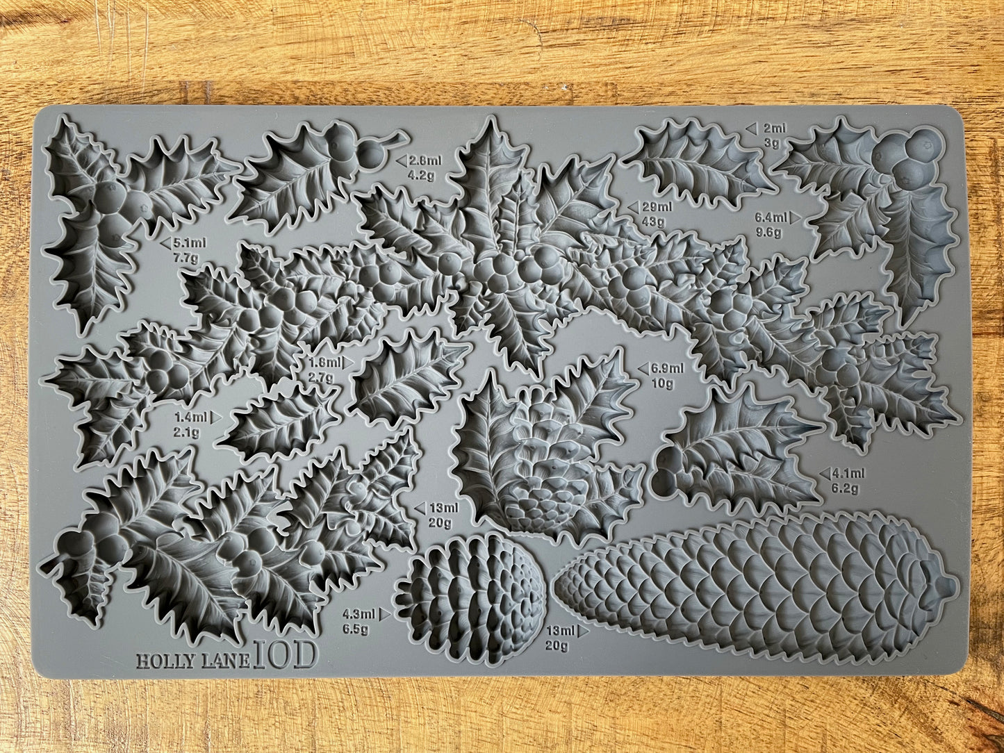 Holly Lane IOD décor mould 6 x 10 - by Iron Orchid Designs - Limited Release