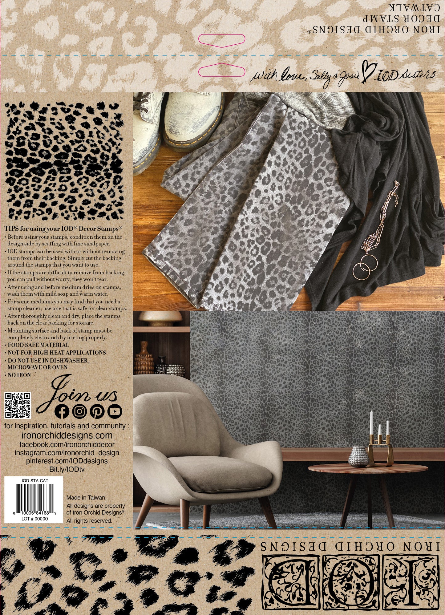Catwalk 12 X 12 IOD stamp - by Iron Orchid Designs