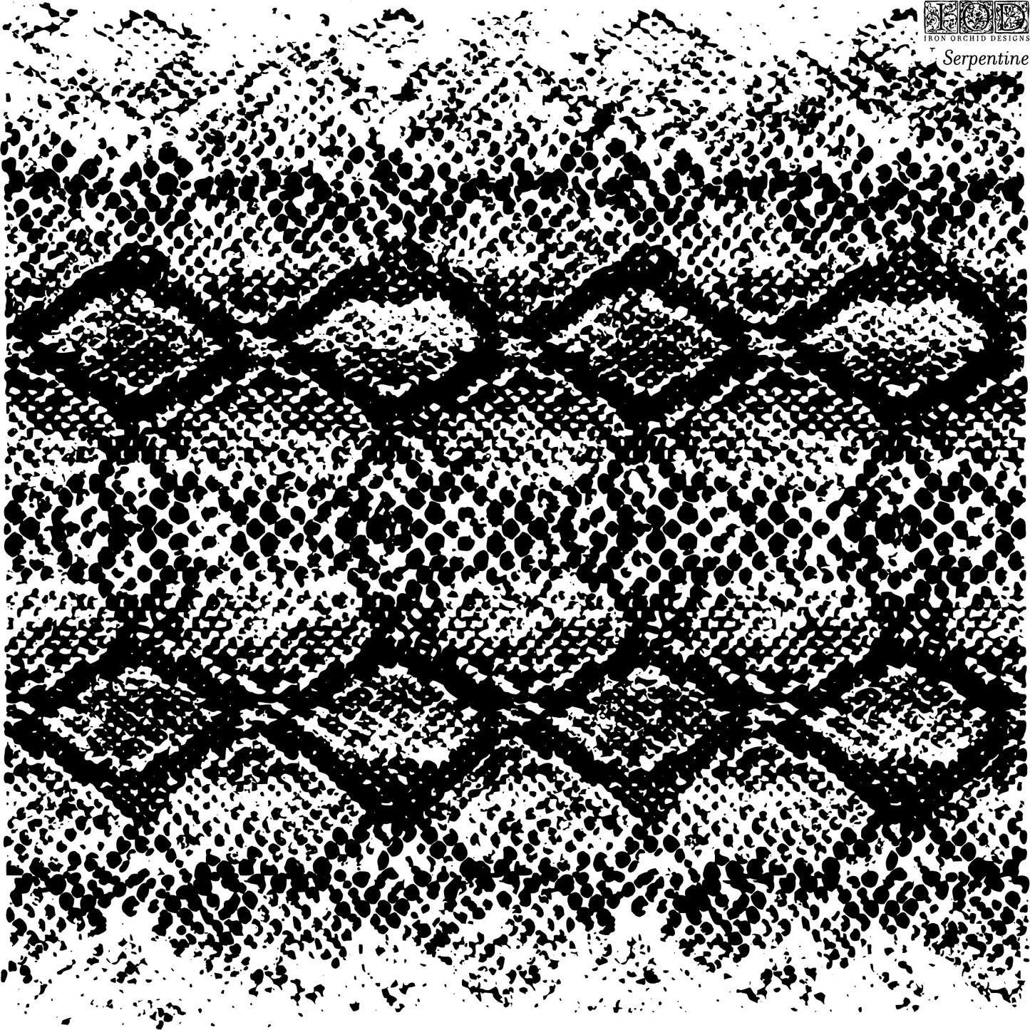 Serpentine 12 X 12 IOD stamp - by Iron Orchid Designs