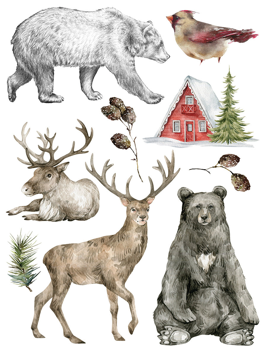 IOD transfer Christmas Valley transfer pad with (8) 12 X 16 Sheets by Iron Orchid Designs Furniture transfer decal