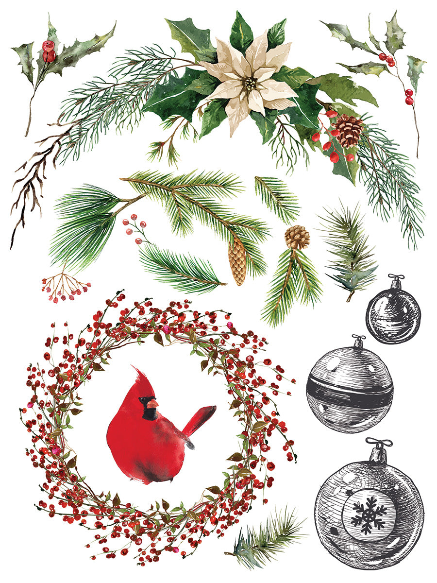 IOD transfer Christmas Valley transfer pad with (8) 12 X 16 Sheets by Iron Orchid Designs Furniture transfer decal