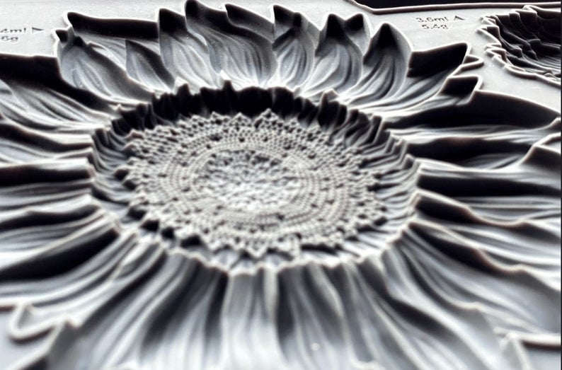 Sunflowers IOD décor mould 6 x 10 - by Iron Orchid Designs
