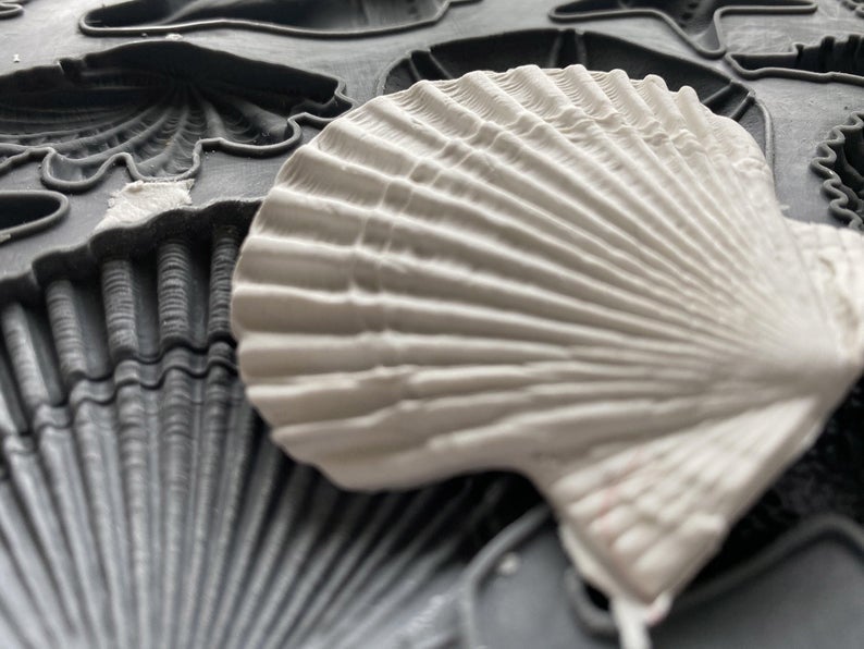 Sea shells IOD décor mould 6 x 10 - by Iron Orchid Designs