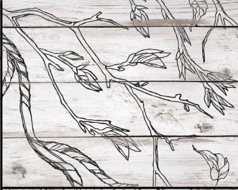 Branches and Vines 12 X 12 IOD stamp 2 sheets - by Iron Orchid Designs