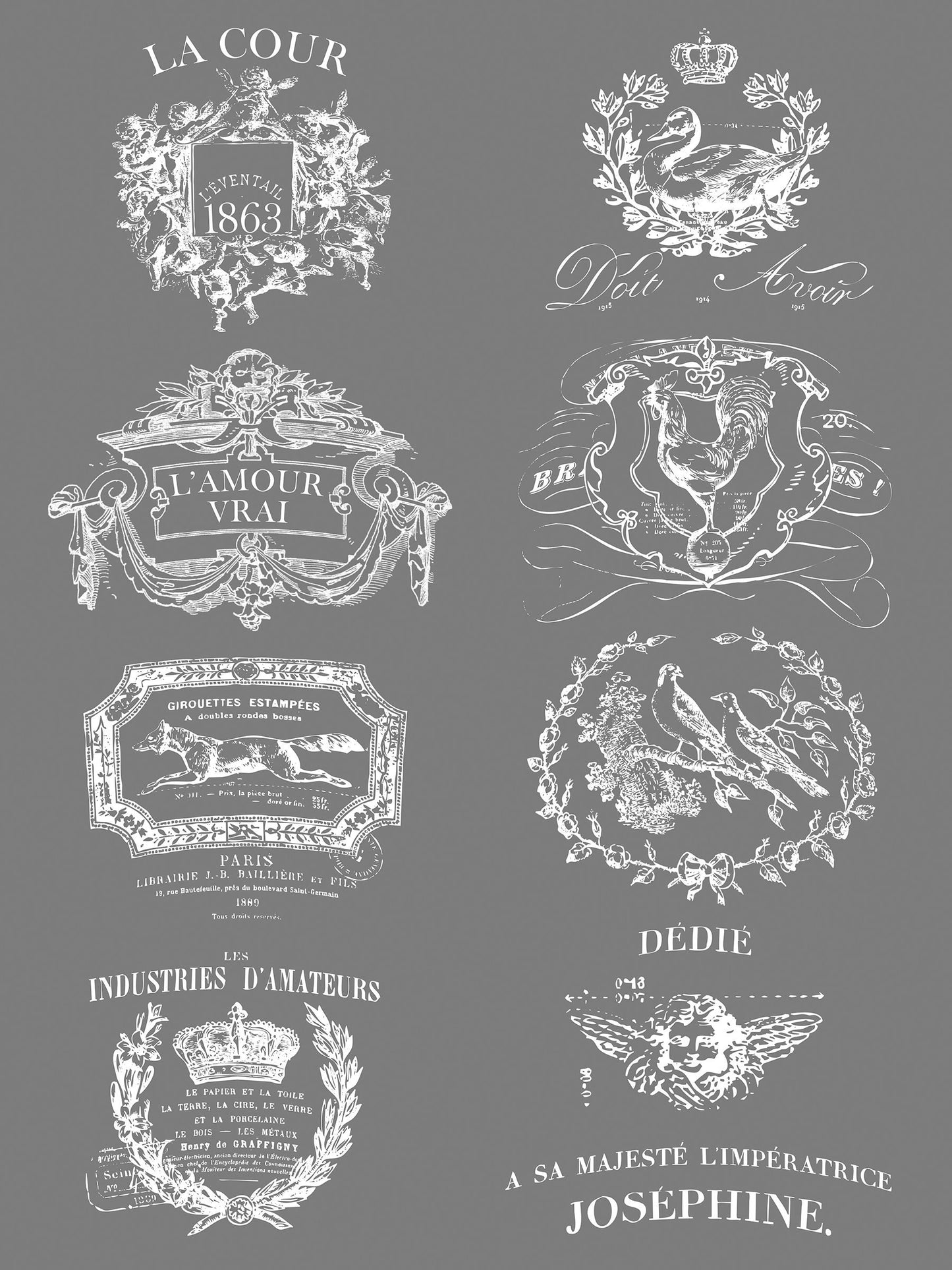 IOD transfer Traditional Pots Transfer pad with (4) 12 X 16 Sheets by Iron Orchid Designs Furniture transfer decal