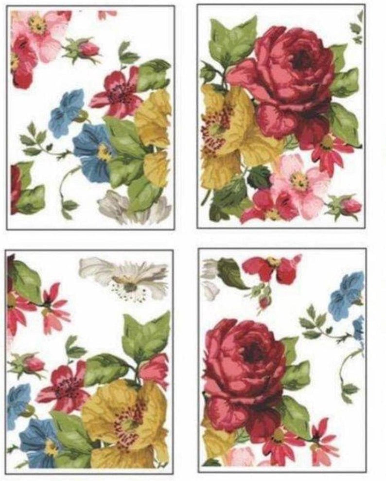 Wall flower IOD Transfer Pad with (8) 12 X 16 Sheets by Iron Orchid Designs  Rub-On Furniture Transfer Decal
