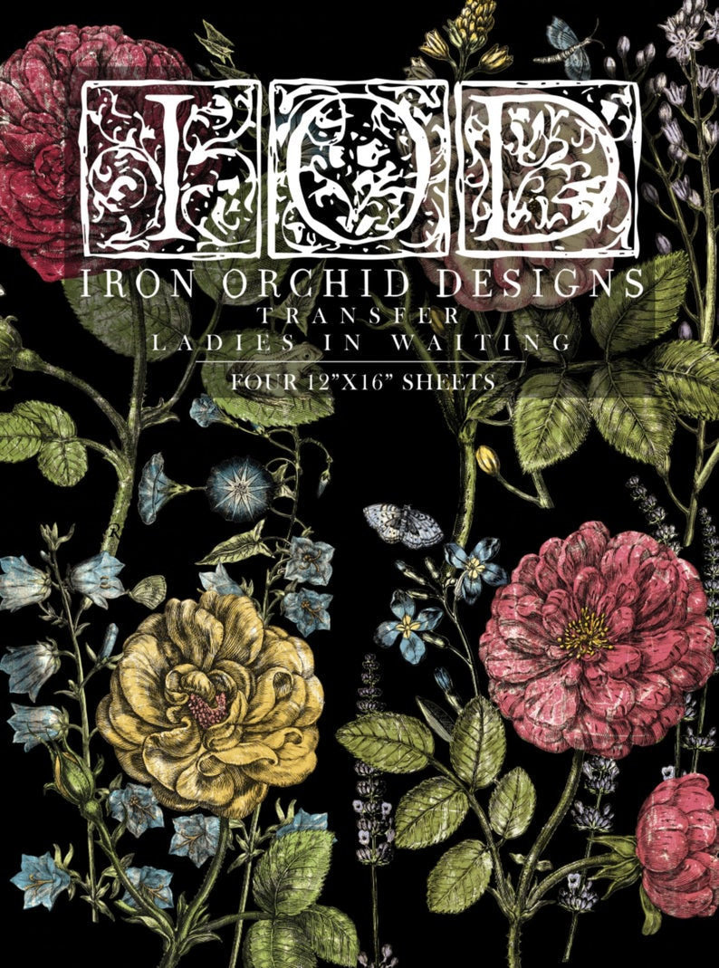 IOD transfer Ladies in waiting Transfer pad with (4) 12 X 16 Sheets by Iron Orchid Designs Furniture transfer decal