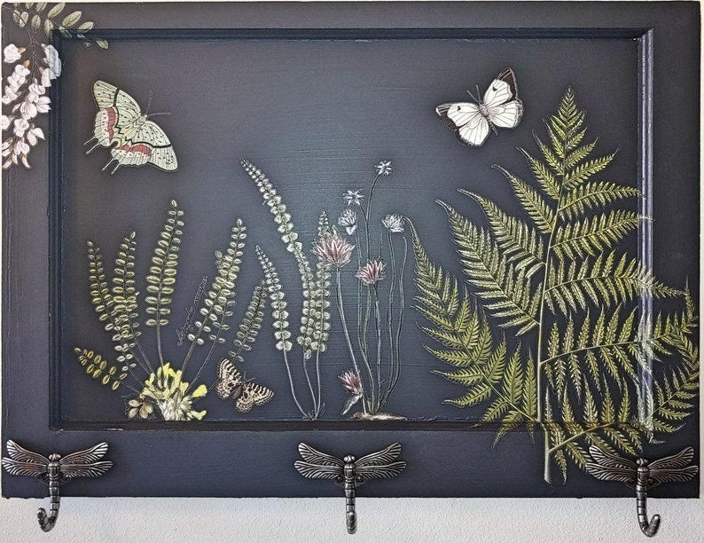 Fronds Botanical IOD Transfer Pad with (4) 12 X 16 Sheets by Iron Orchid Designs Rub-On Furniture Transfer Decal