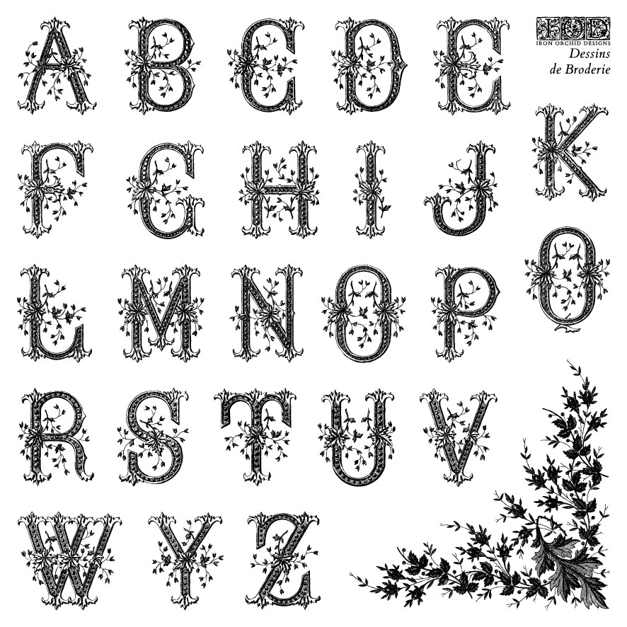 Dessins de Broderie IOD stamp 4 sheets 6 X 6 - by Iron Orchid Designs