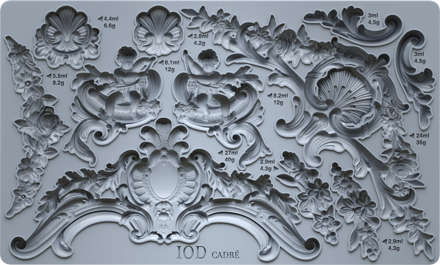 Cadré IOD décor mould 6 x 10 - by Iron Orchid Designs - New Release