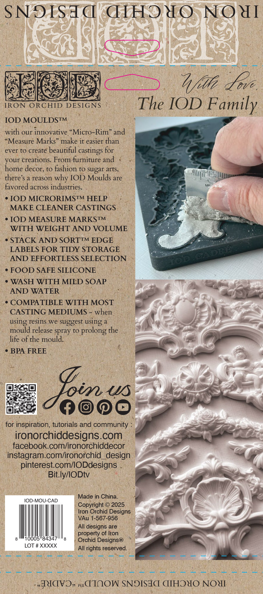 Cadré IOD décor mould 6 x 10 - by Iron Orchid Designs - New Release