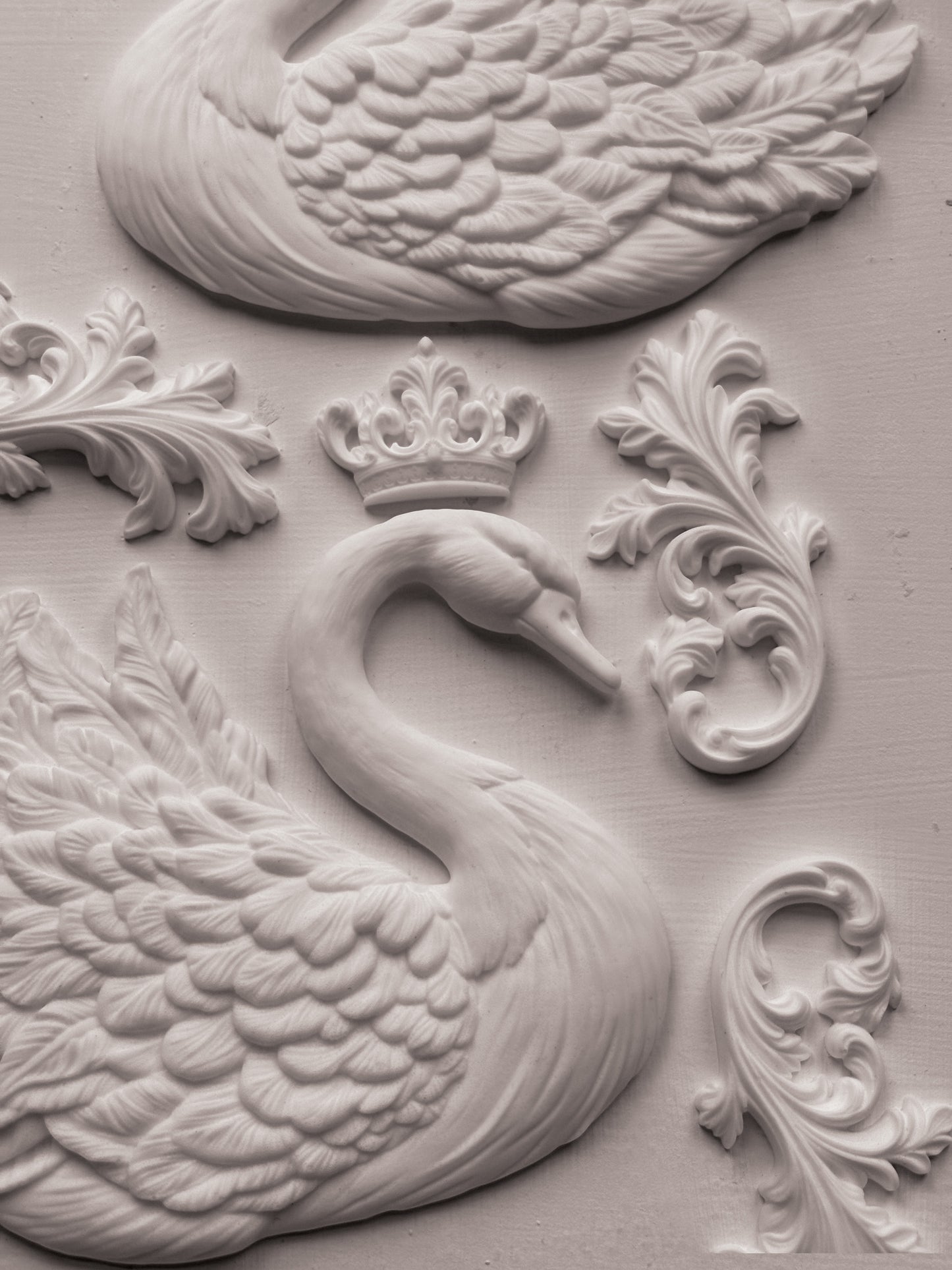 Swans IOD décor mould 6 x 10 - by Iron Orchid Designs - New Release