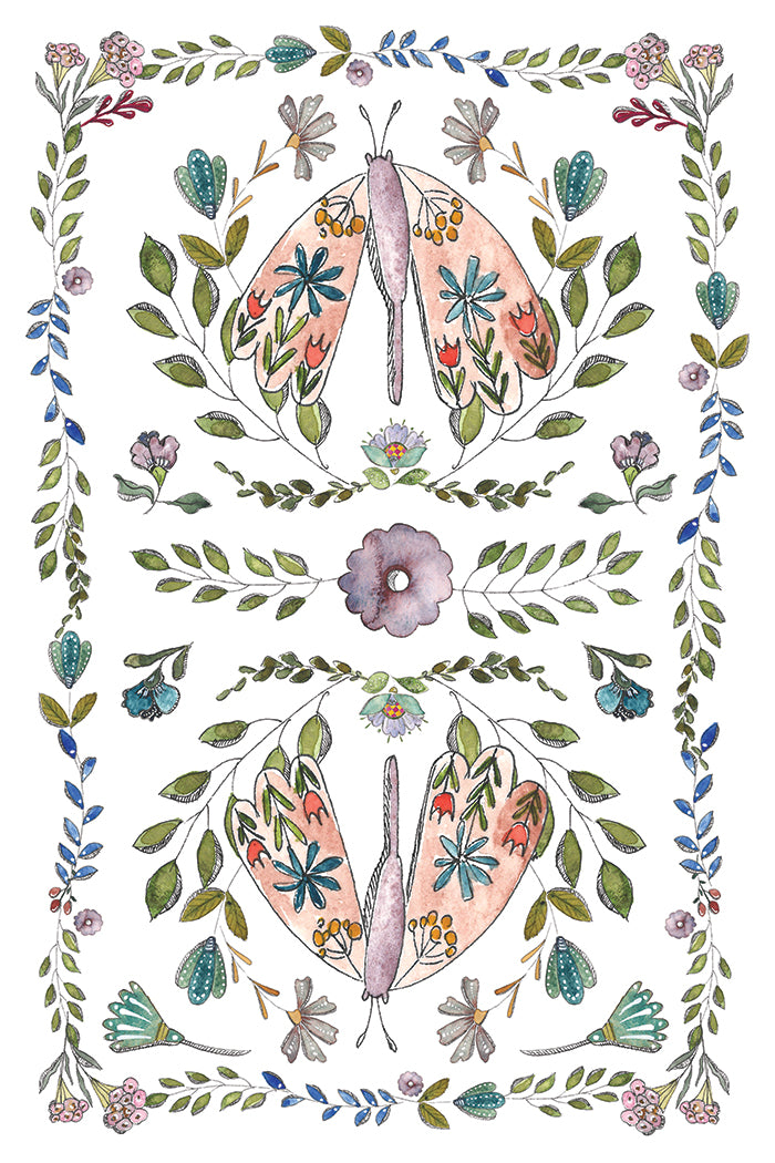 Fern Fables IOD Transfer Pad with (8) 8 x 12 Sheets by Iron Orchid Designs Rub-On Furniture Transfer Decal - New Release