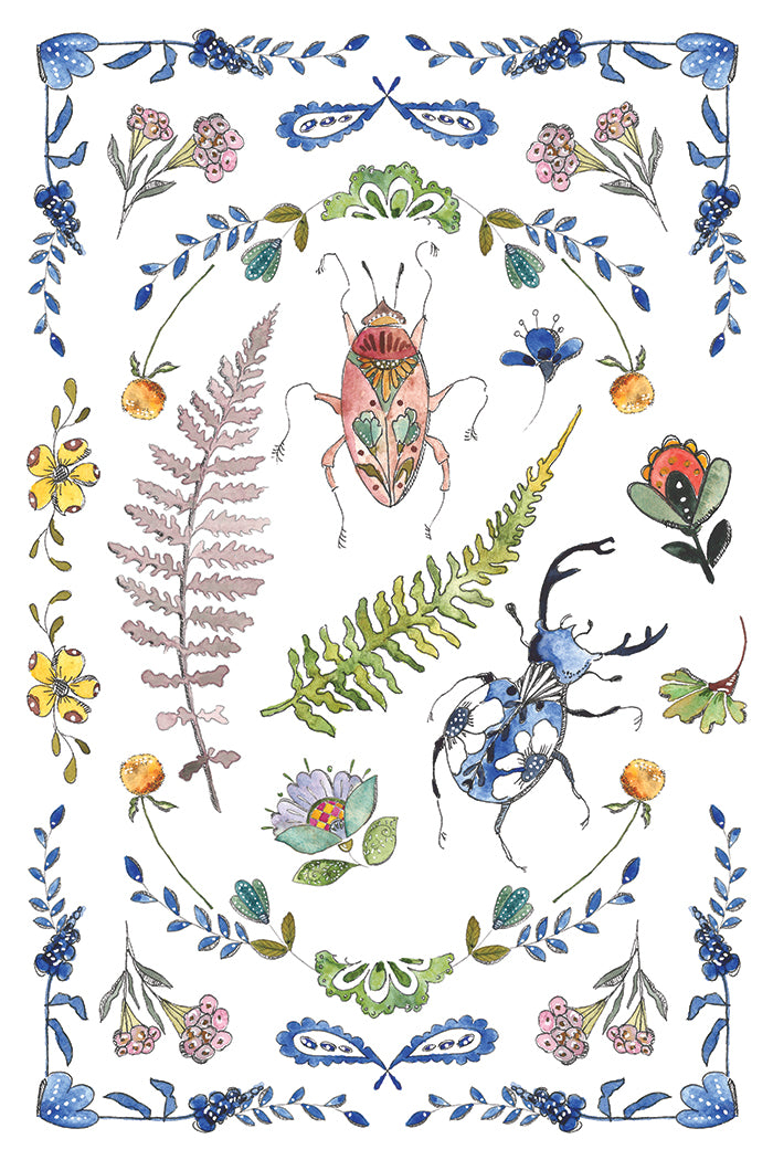 Fern Fables IOD Transfer Pad with (8) 8 x 12 Sheets by Iron Orchid Designs Rub-On Furniture Transfer Decal - New Release