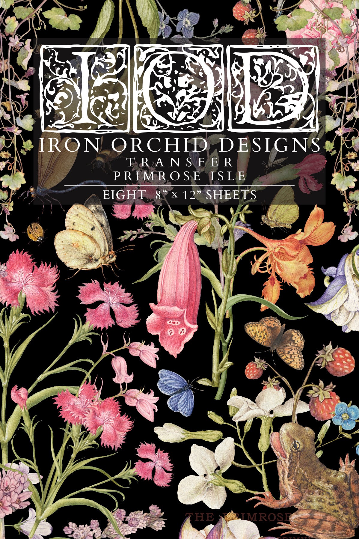 Primrose Isle IOD Transfer Pad with (8) 8 x 12 Sheets by Iron Orchid Designs Rub-On Furniture Transfer Decal - New Release