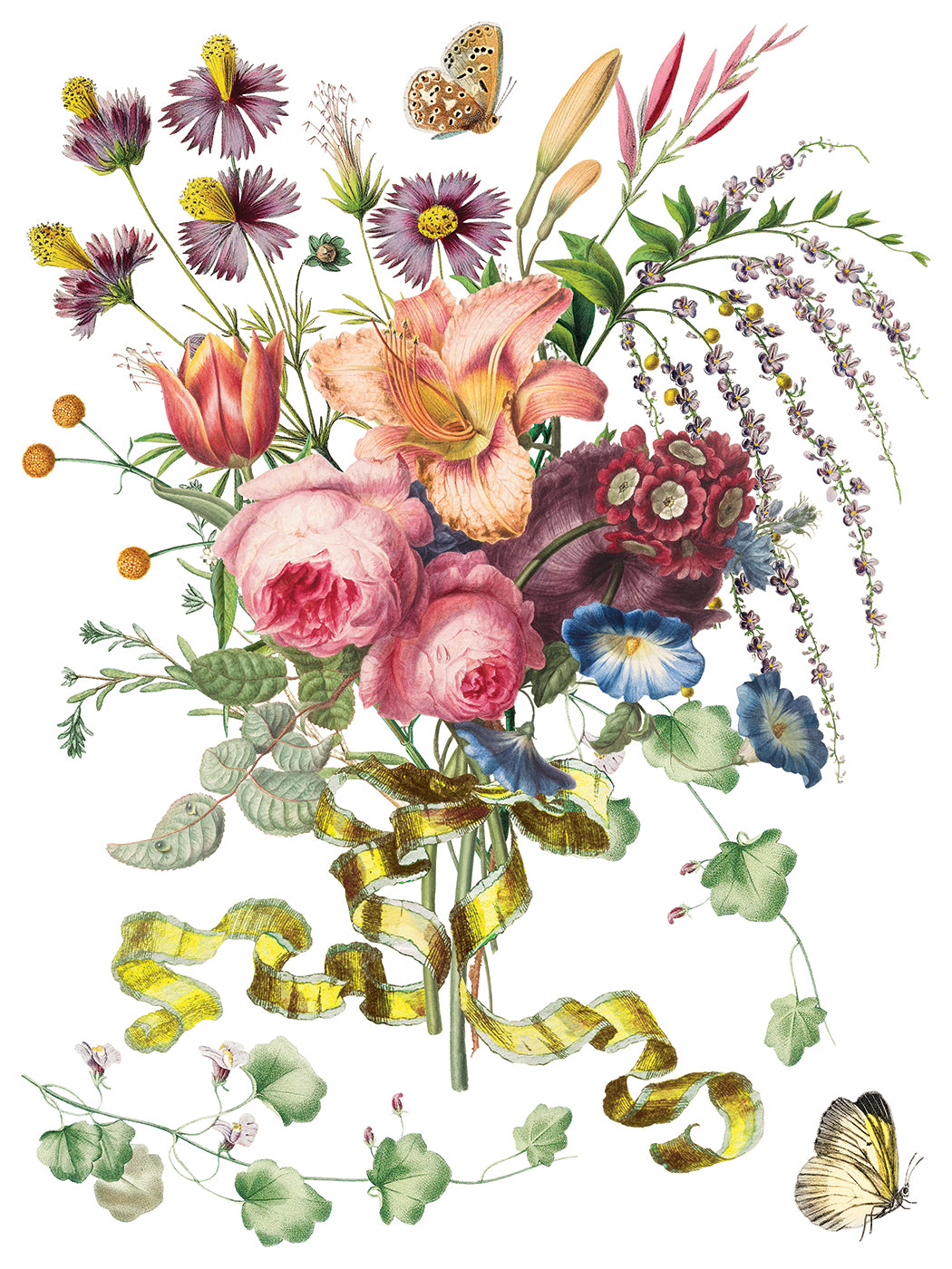 Marché des Fleurs IOD Transfer Pad with (8) 12 X 16 Sheets by Iron Orchid Designs Rub-On Furniture Transfer Decal