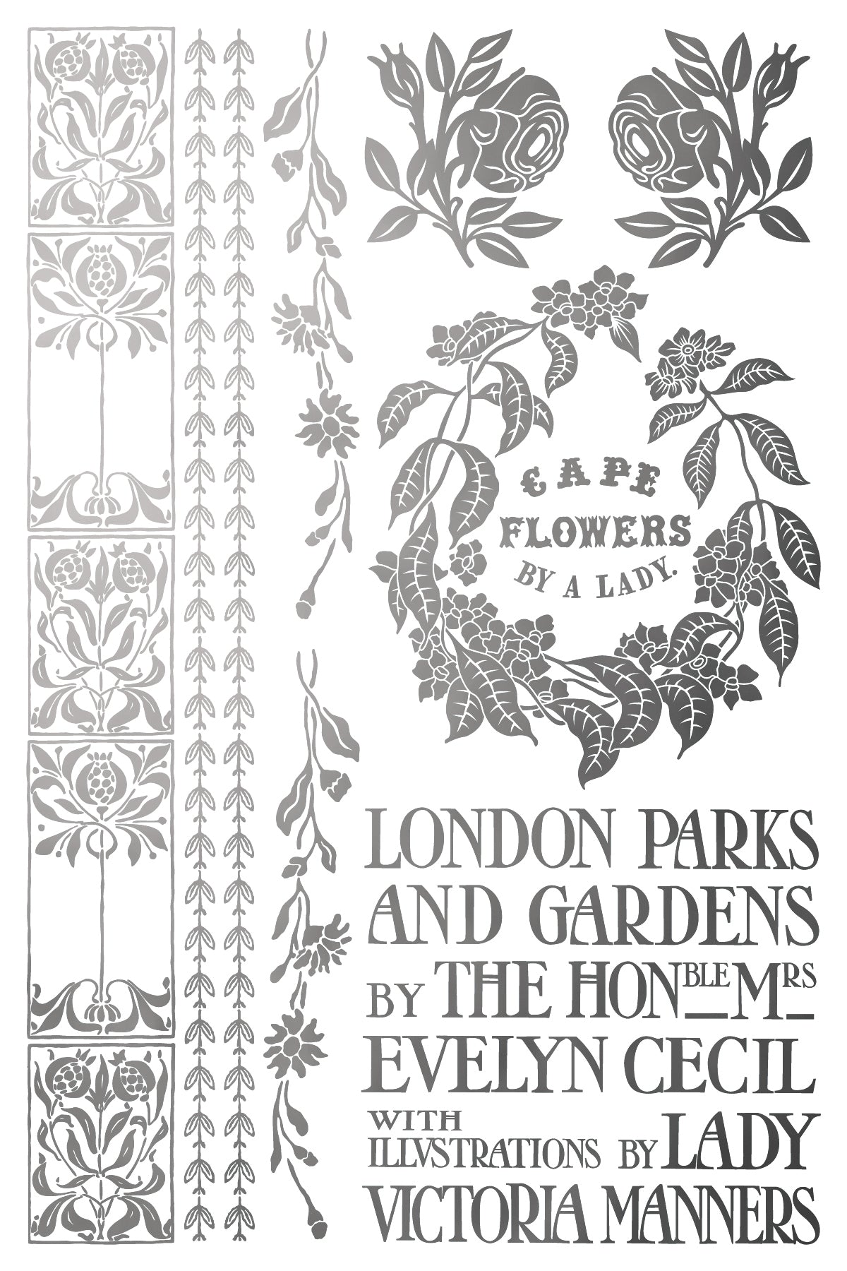 Athenæum IOD Gold Foil Transfer Pad with (8) 8 x 12 Sheets by Iron Orchid Designs Rub-On Furniture Transfer Decal