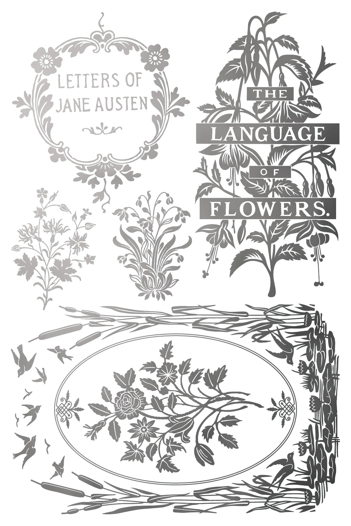 Athenæum IOD Gold Foil Transfer Pad with (8) 8 x 12 Sheets by Iron Orchid Designs Rub-On Furniture Transfer Decal