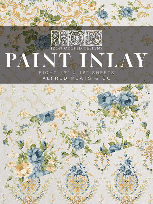 Alfred Peats & Co IOD Paint Inlay by Iron Orchid Design (8) 12 X 16 Sheets Limited Release
