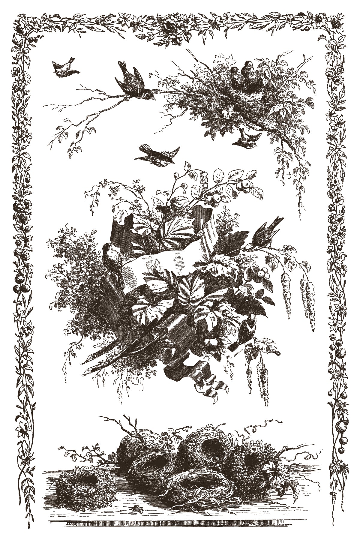 Little Lark IOD Paint Inlay by Iron Orchid Design (8) 8 X 12 Sheets Limited Release
