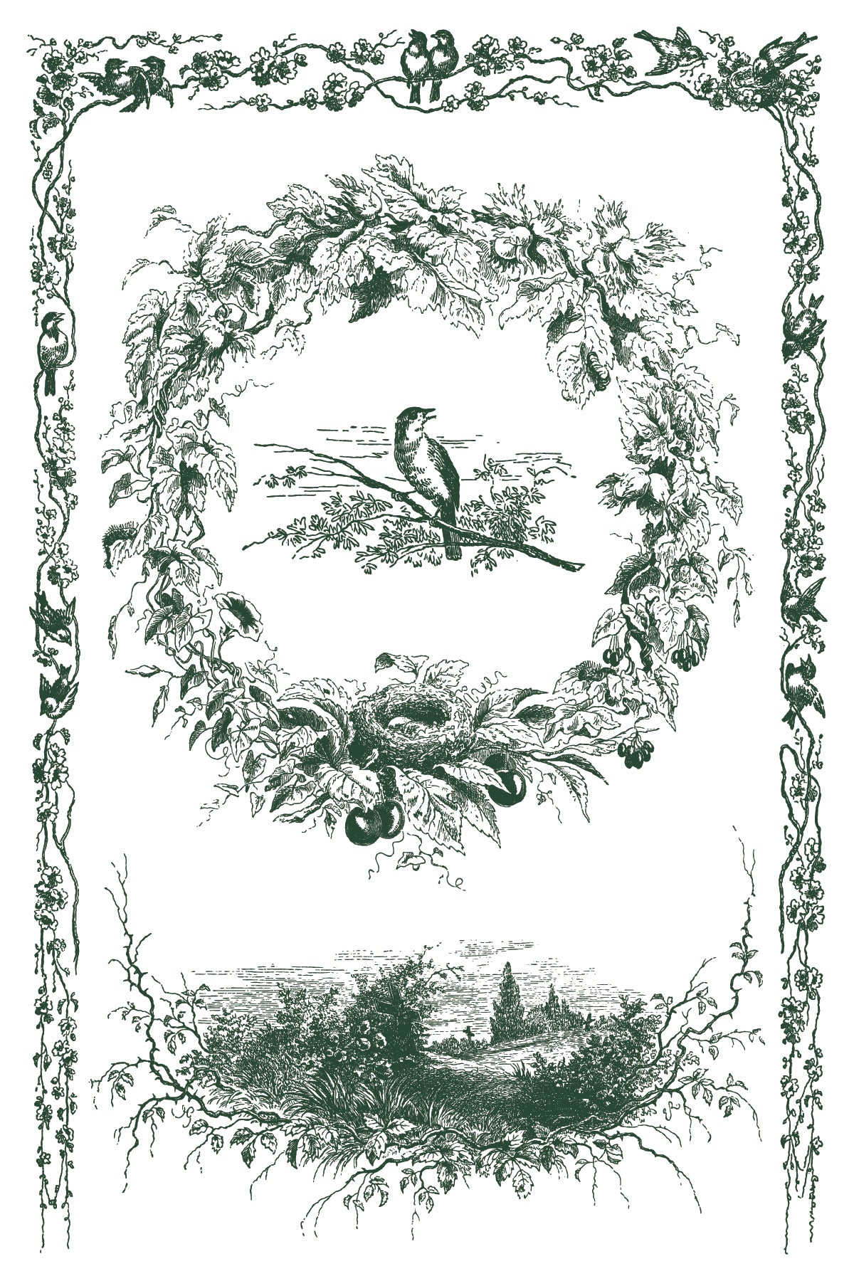 Little Lark IOD Paint Inlay by Iron Orchid Design (8) 8 X 12 Sheets Limited Release