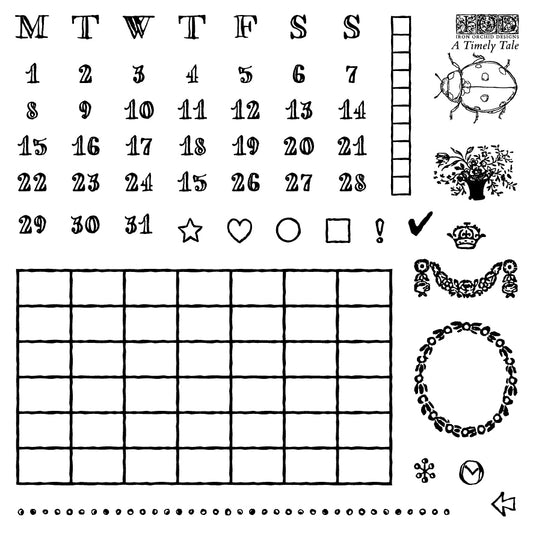 A Timely Tale 6 x 6  IOD stamp 4 sheets - by Iron Orchid Designs - New Release