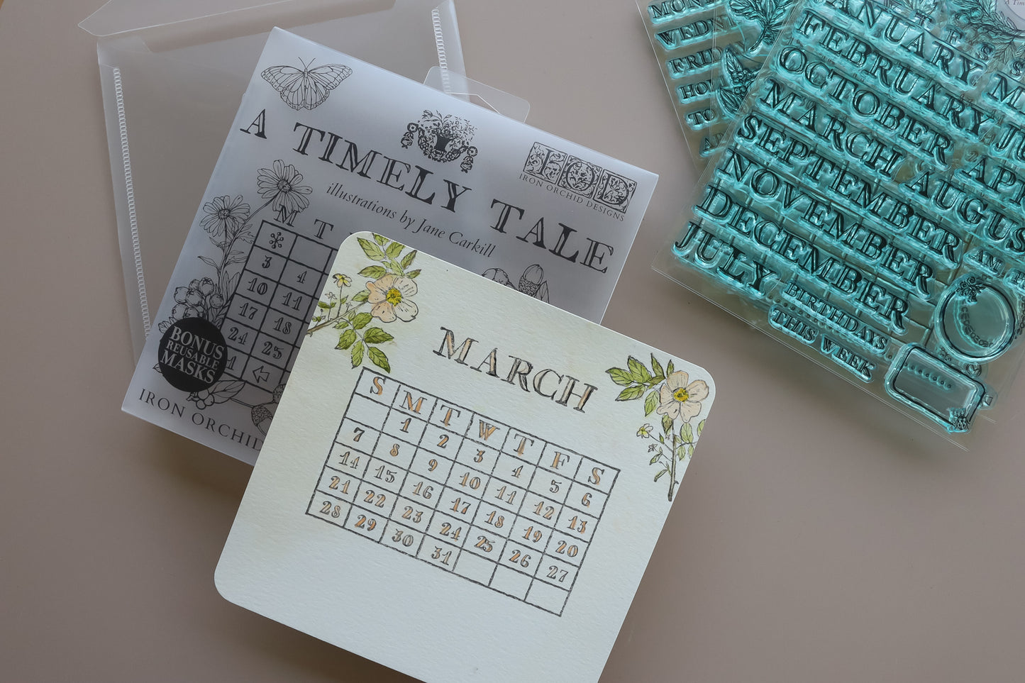 A Timely Tale 6 x 6  IOD stamp 4 sheets - by Iron Orchid Designs - New Release
