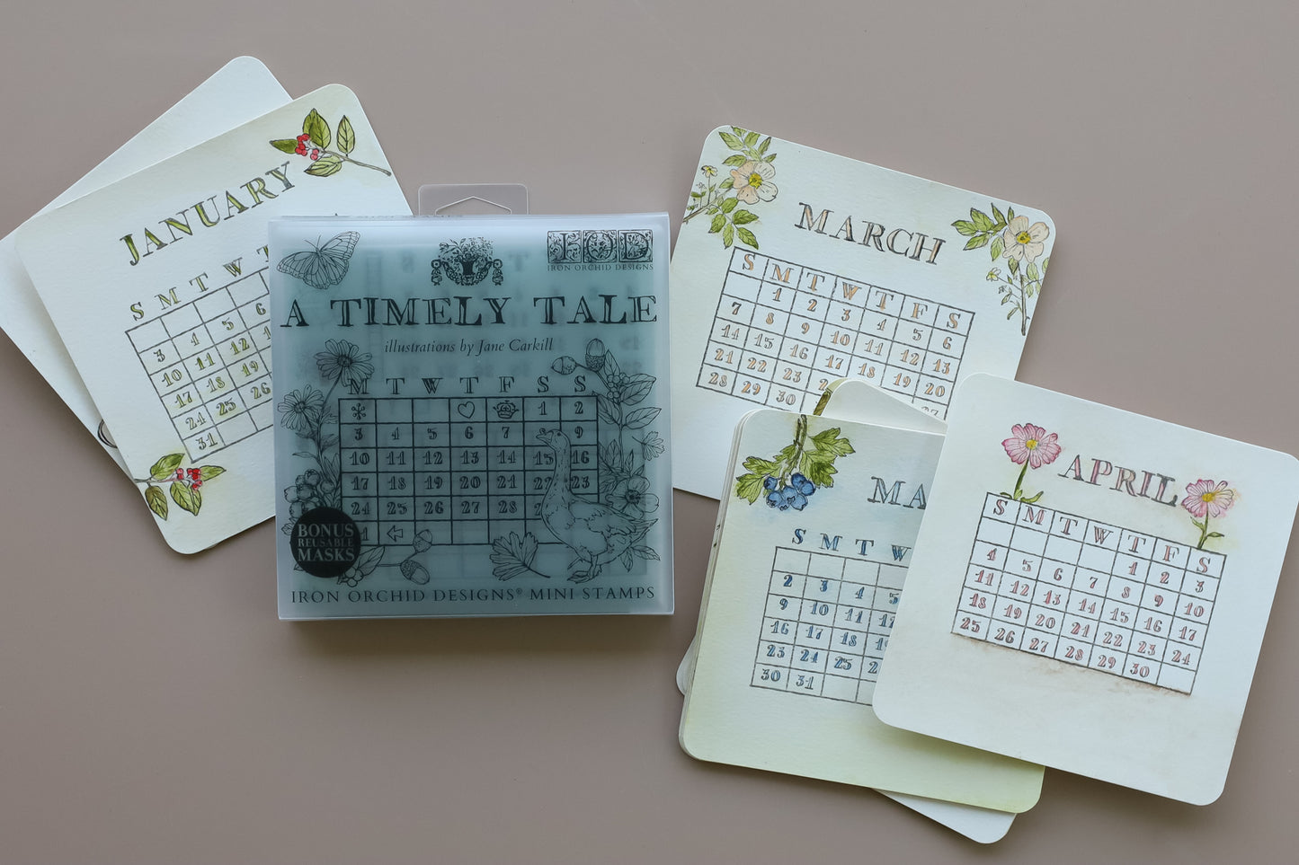 A Timely Tale 6 x 6  IOD stamp 4 sheets - by Iron Orchid Designs - New Release