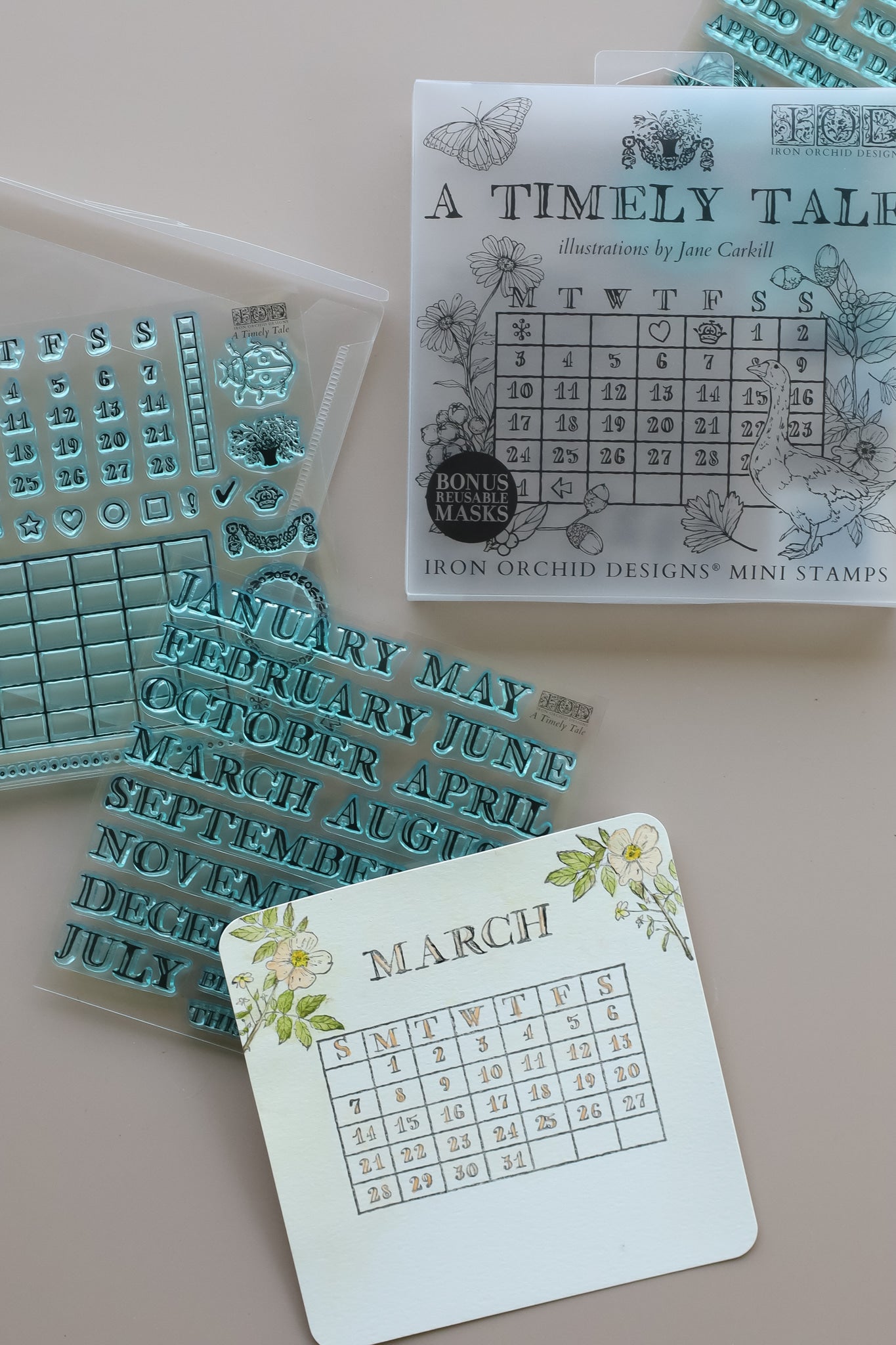A Timely Tale 6 x 6  IOD stamp 4 sheets - by Iron Orchid Designs - New Release