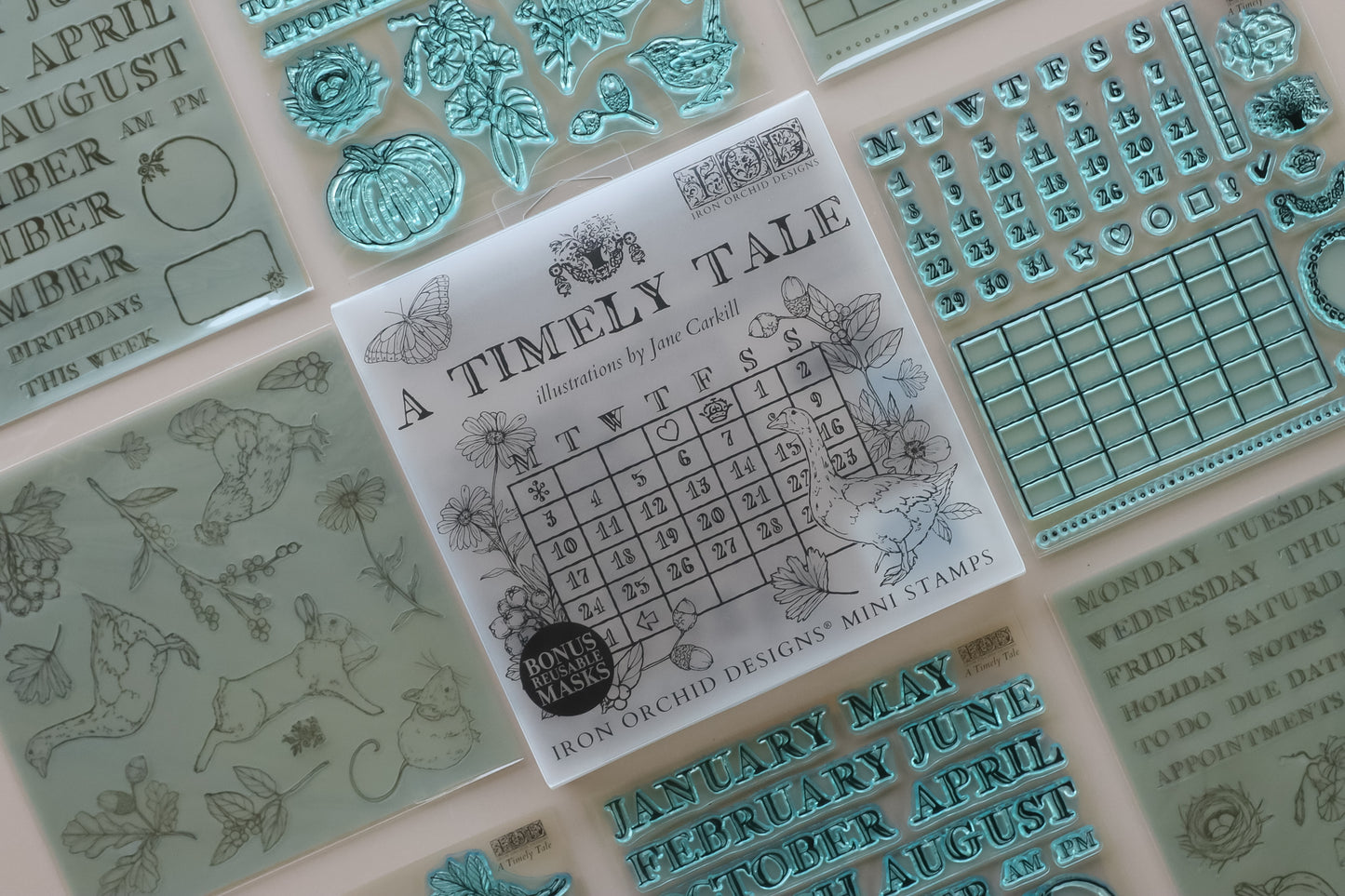 A Timely Tale 6 x 6  IOD stamp 4 sheets - by Iron Orchid Designs - New Release