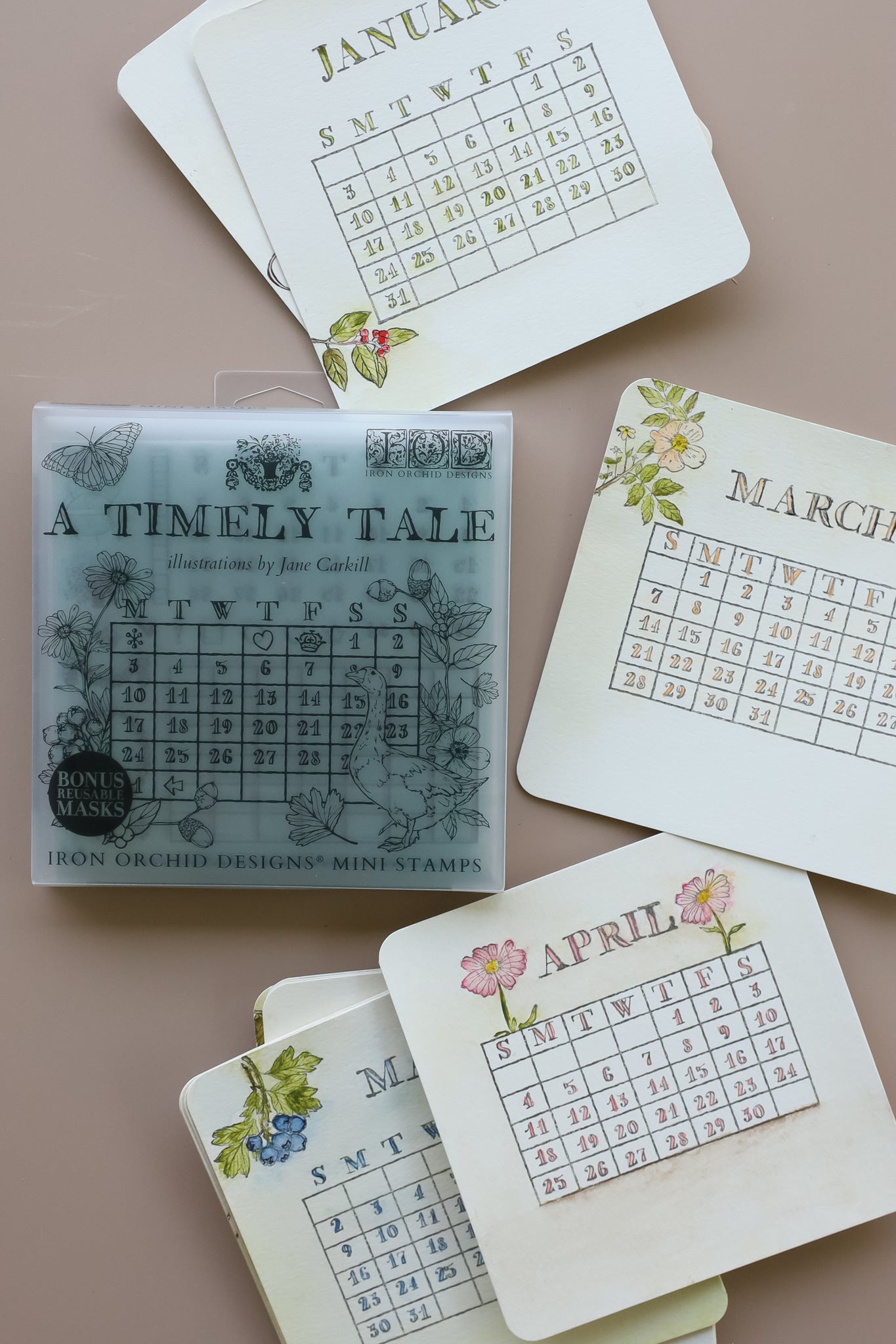 A Timely Tale 6 x 6  IOD stamp 4 sheets - by Iron Orchid Designs - New Release