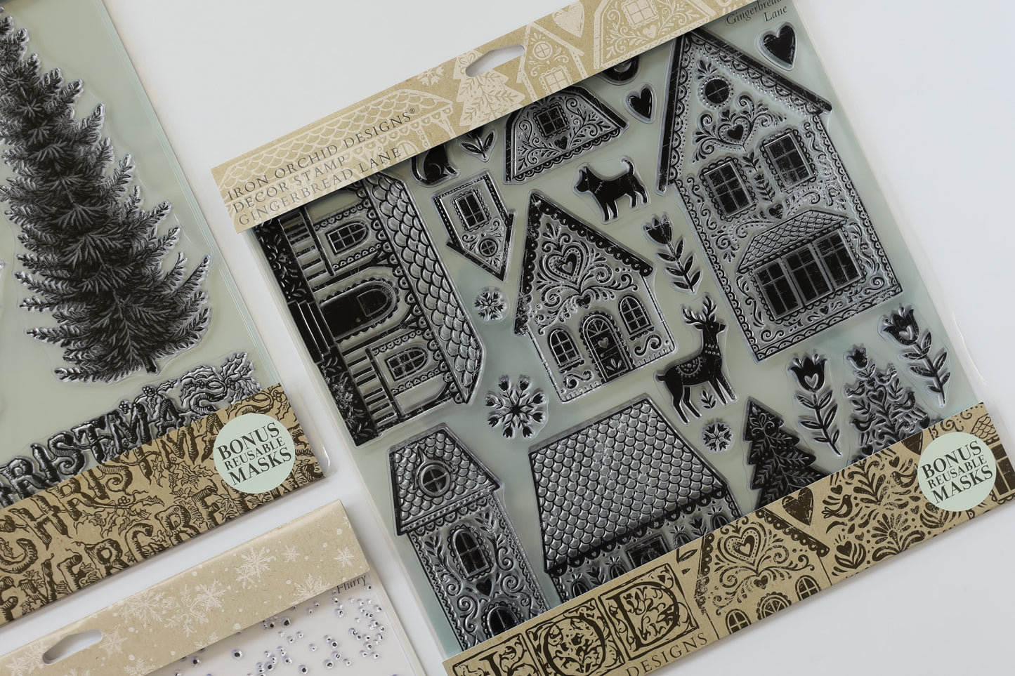 Gingerbread Lane 12 x 12 IOD stamp - by Iron Orchid Designs - 2026 Limited Holiday Release