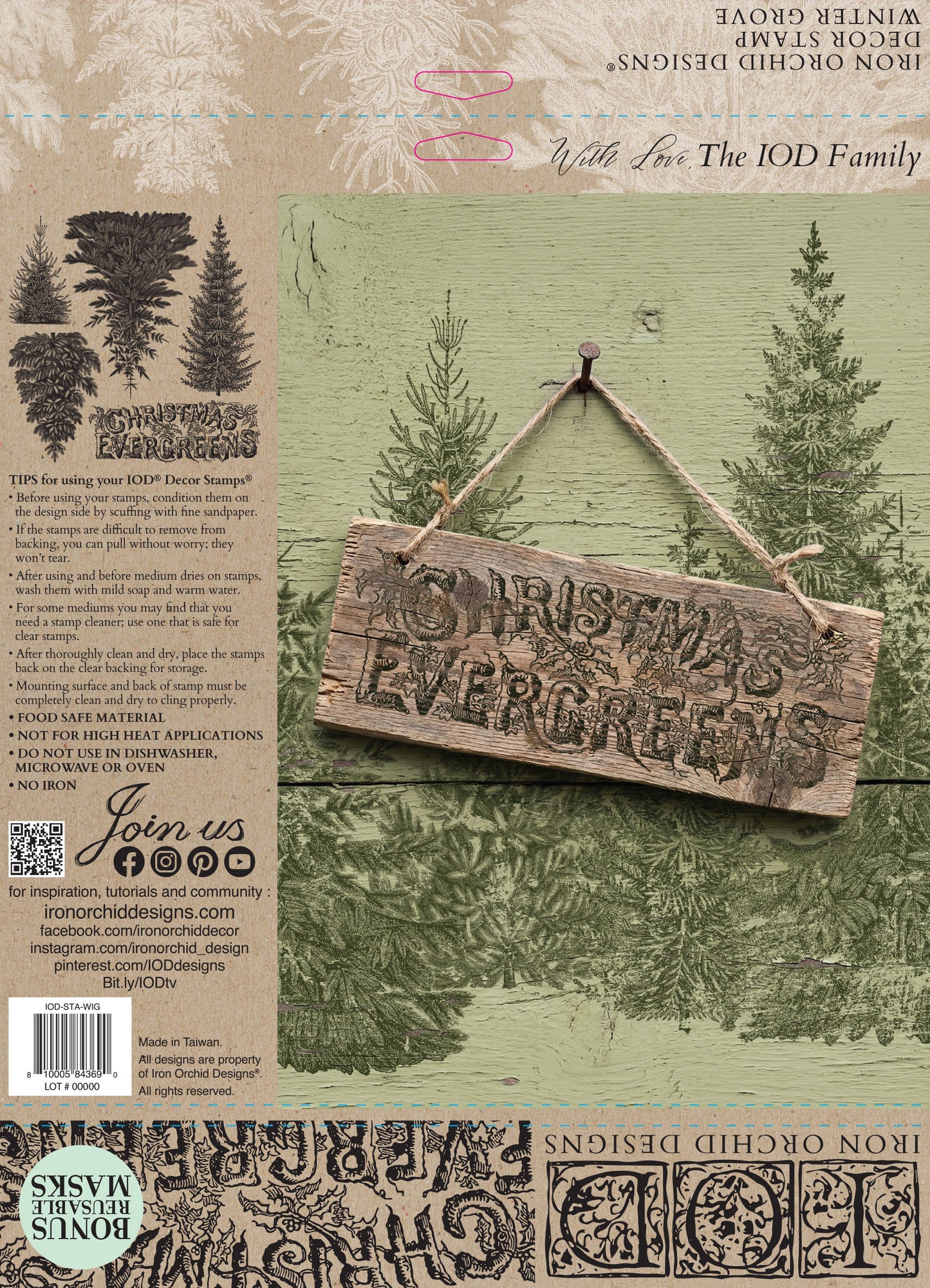 Winter Grove 12 x 12 IOD stamp - by Iron Orchid Designs - 2026 Limited Holiday Release