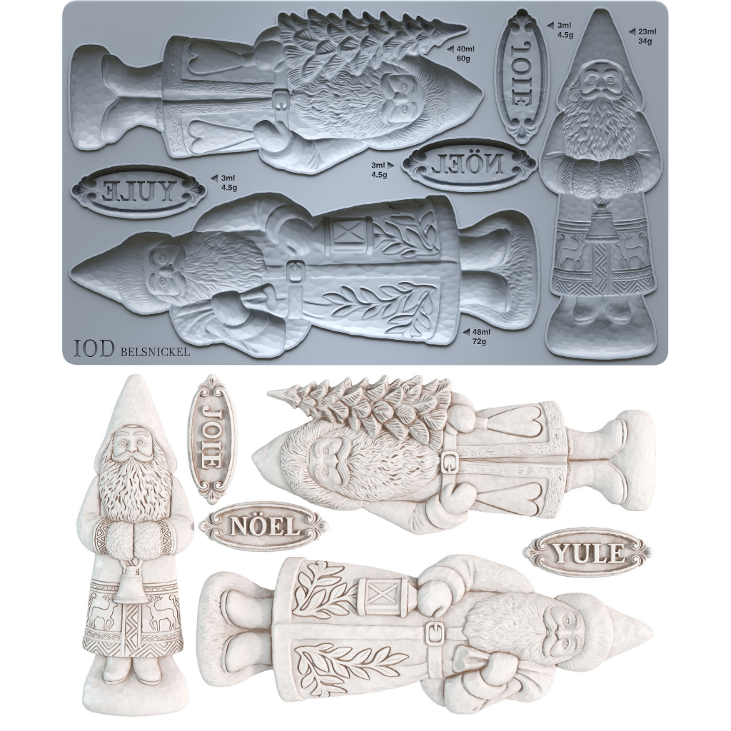 Belsnickel IOD décor mould 6 x 10 - by Iron Orchid Designs - 2026 Limited Holiday Release
