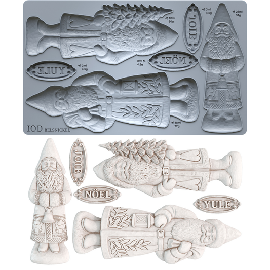 Belsnickel IOD décor mould 6 x 10 - by Iron Orchid Designs - 2026 Limited Holiday Release