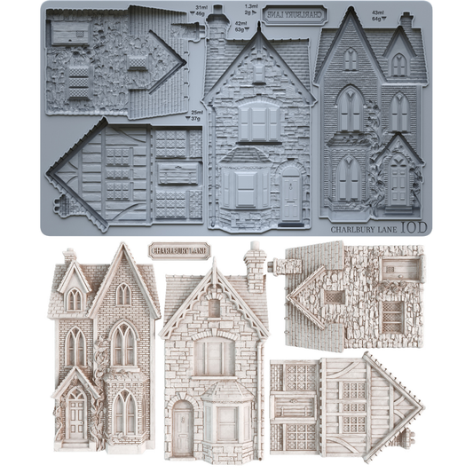 Charlbury Lane IOD décor mould 6 x 10 - by Iron Orchid Designs - New Release