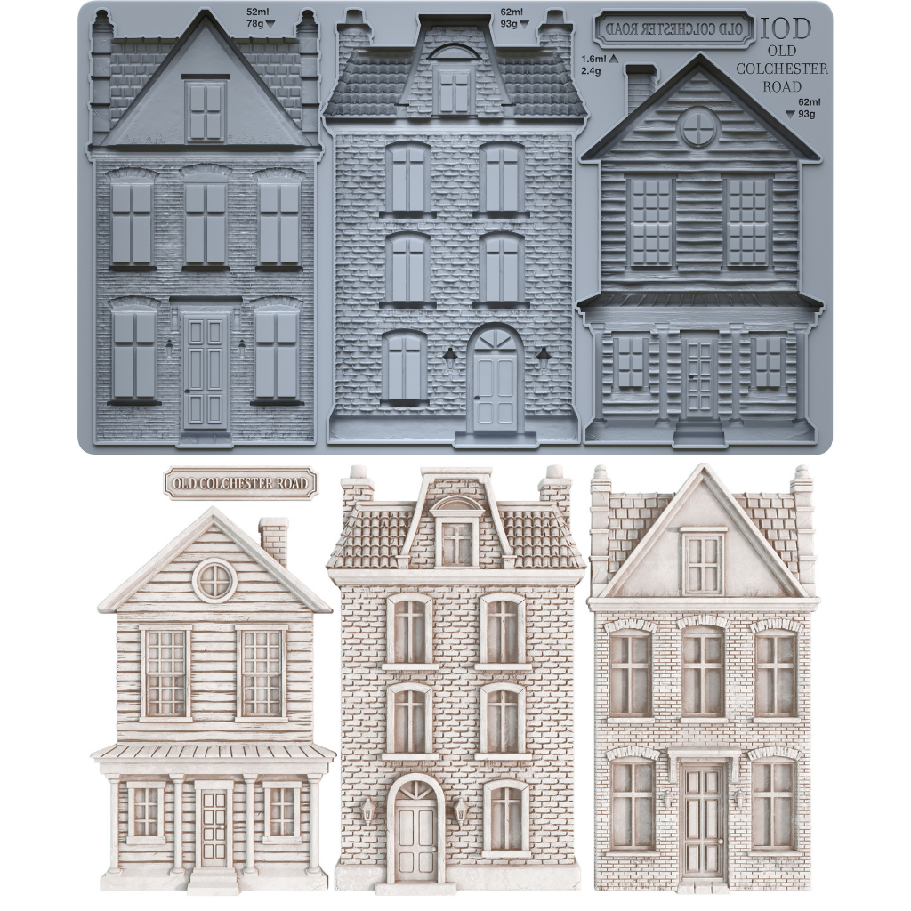 Old Colchester Road IOD décor mould 6 x 10 - by Iron Orchid Designs - New Release