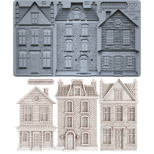 Old Colchester Road IOD décor mould 6 x 10 - by Iron Orchid Designs - New Release