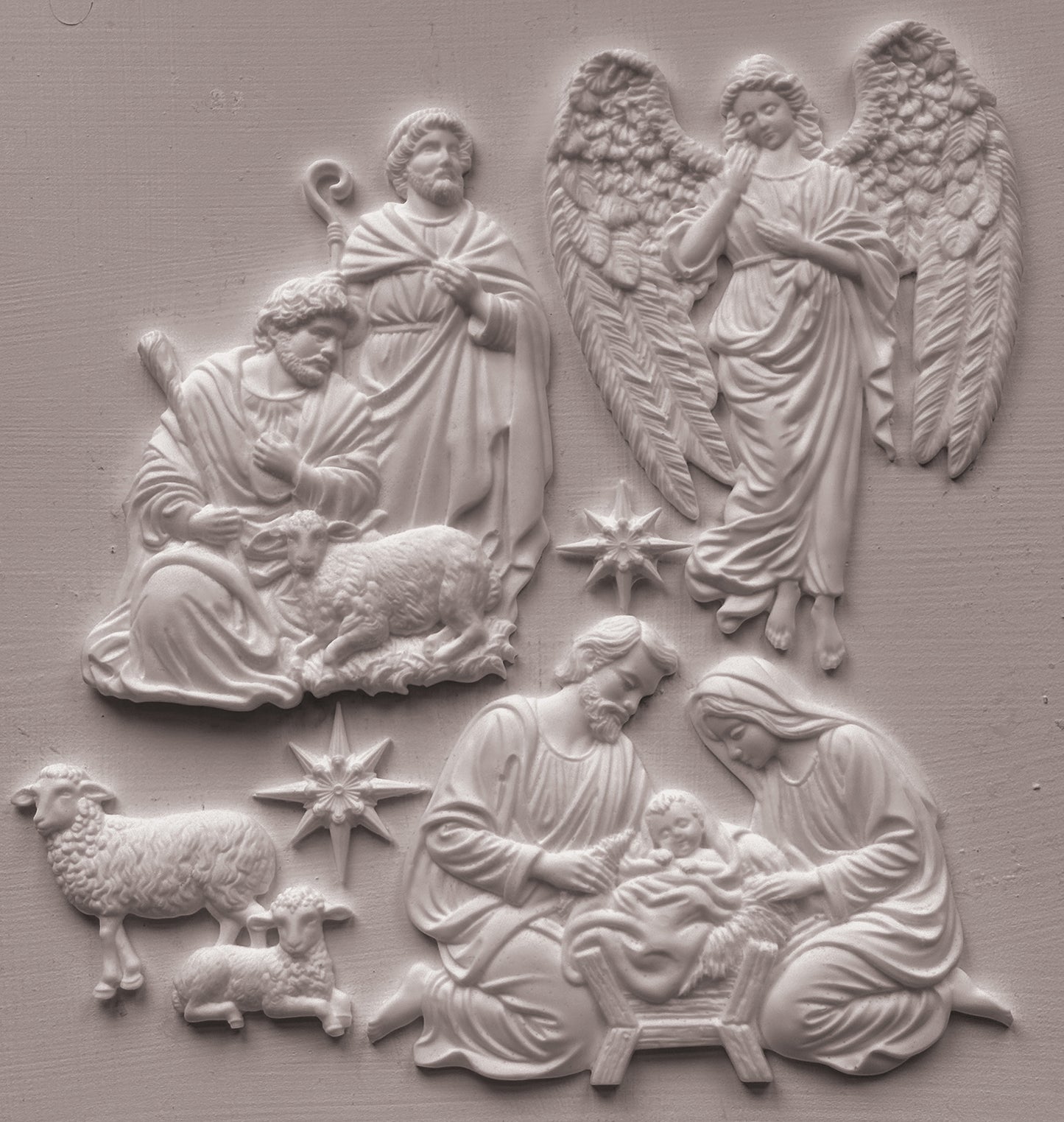 Silent Night IOD décor mould 6 x 10 - by Iron Orchid Designs - 2026 Limited Holiday Release